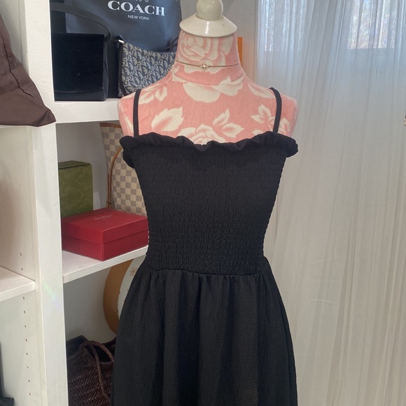 New H&M Black Summer Beach Dress Size M - Picture 2 of 4